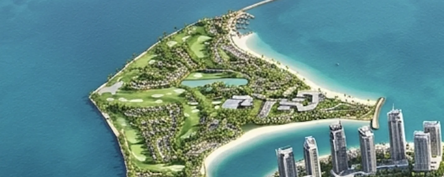 Aerial view of Golf Island, Dubai Islands