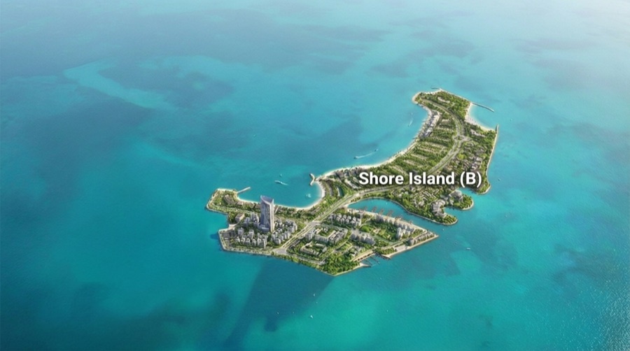 Dubai Islands master plan map — Shore Island (B) zoning