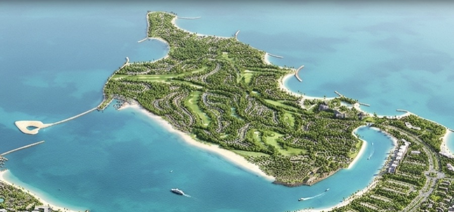 Dubai Islands master plan map — Oasis Island (C) zoning