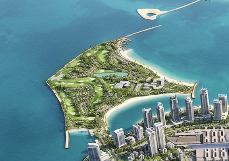 Dubai Islands master plan map — Golf Island (D) zoning