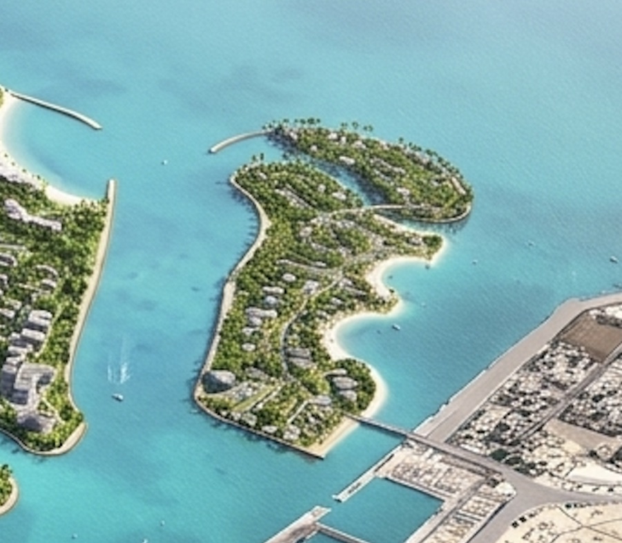Dubai Islands master plan map — Elite Island (E) zoning